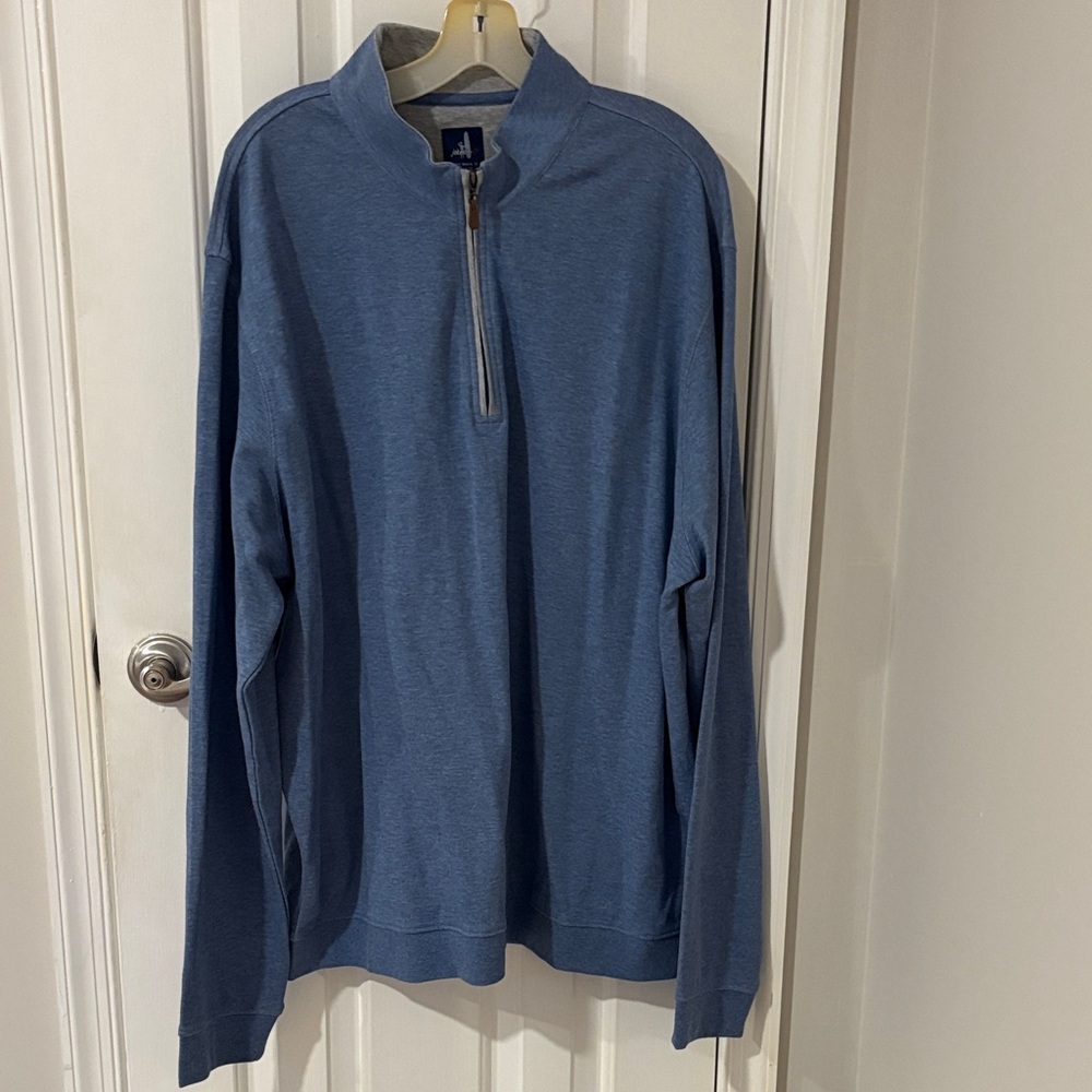 johnnie-O Men's Steel Blue Zip-Up Sweater